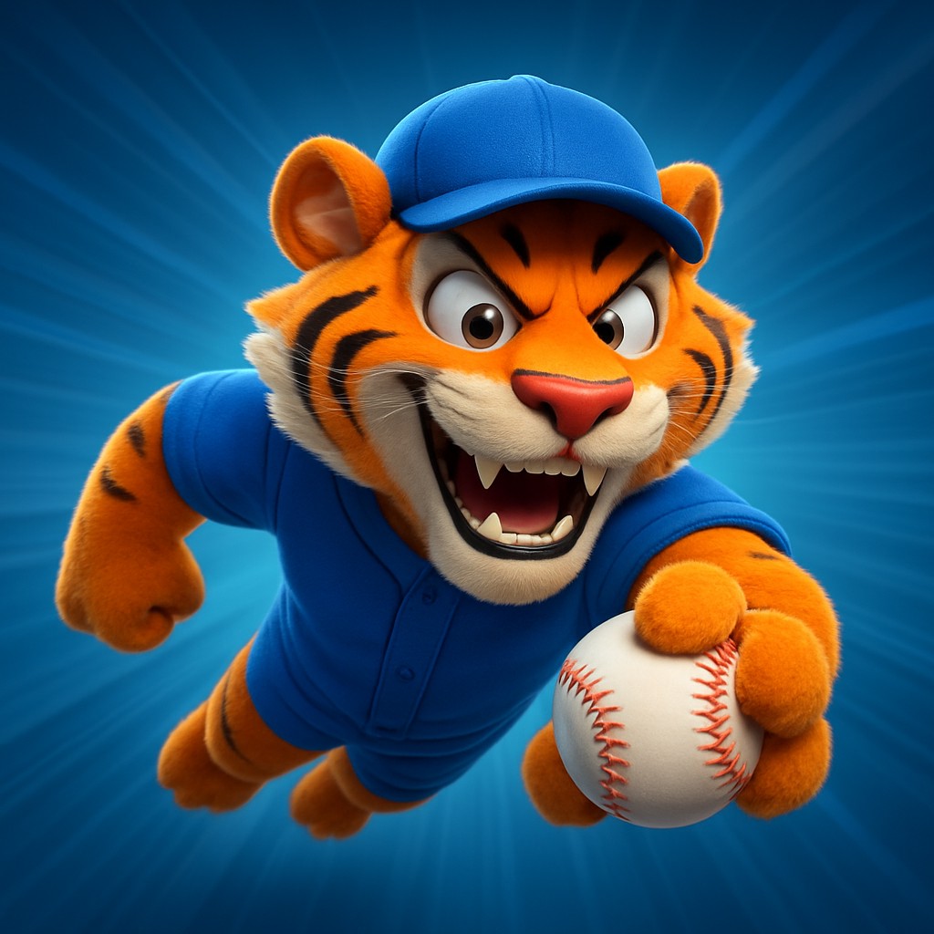 tk3666 ক্রিকেট গেমিংয়ের প্রতীকেরূপ এক আনন্দিত টাইগার শাবক, যার হাতে একটি বল এবং ইউনিফর্ম পরা অবস্থায় দেখা যাচ্ছে।
